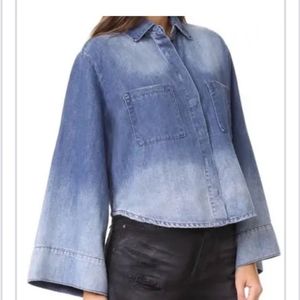 One teaspoon Free People Bell sleeve denim button down